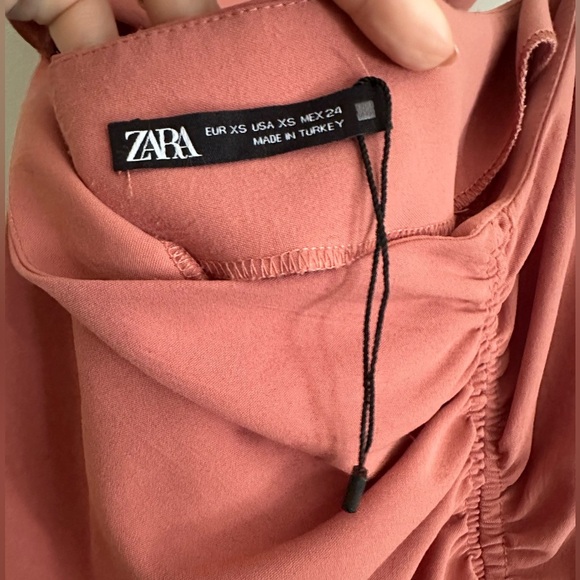 Zara Asymmetric Ruched Midi Dress - Picture 3 of 4